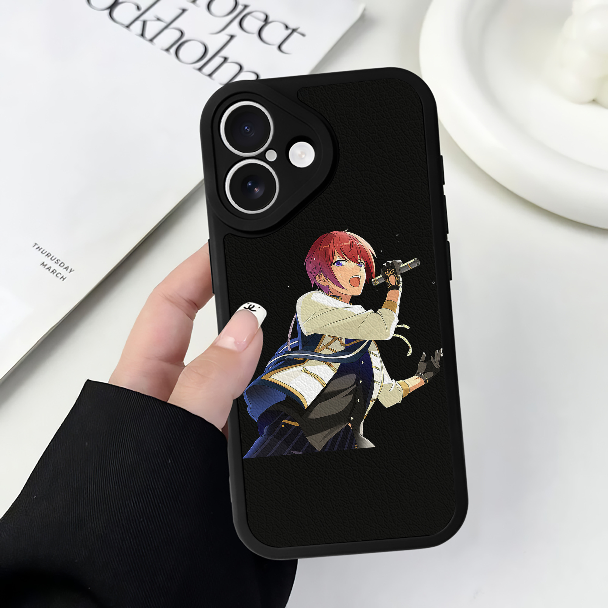 （画像用） あんさんぶるスターズ! Ensemble Stars 【iPhone 16シリーズ対応】シリコンスマホケース（レザー調） 材質：シリコン